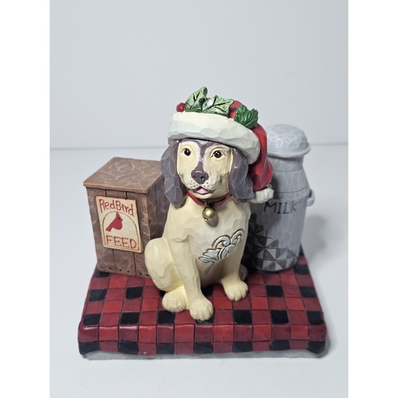 Jim Shore Other - Jim Shore Country Living Festive Farmhouse Friend Dog Milk Pail Figurine 6011743